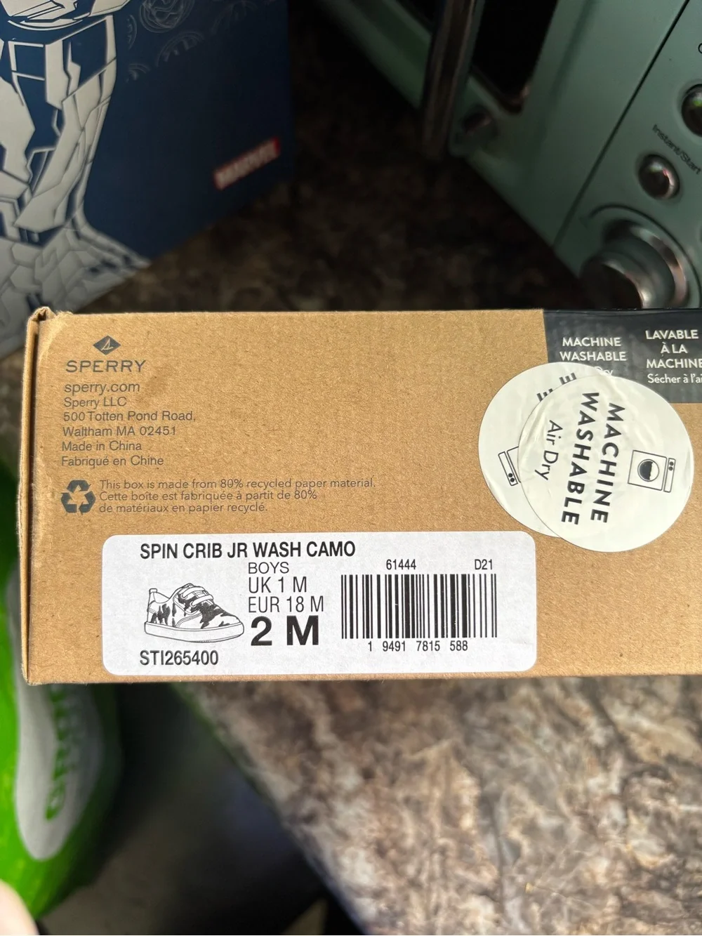 Sperry Spin Crib Jr Wash Camo infant shoes-size 2m